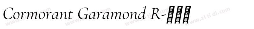 Cormorant Garamond R字体转换